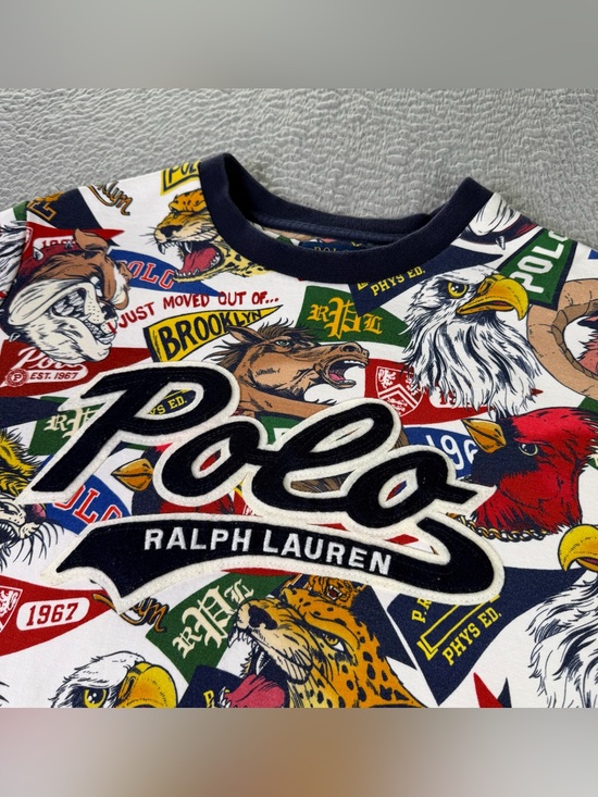 Ralph Lauren Other - Polo Ralph Lauren Sweatshirt Mens M Varsity Collegiate Pennant Mascot Team Logo